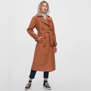 NWT Gap Trench Coat Burnt Orange Women’s size Medium